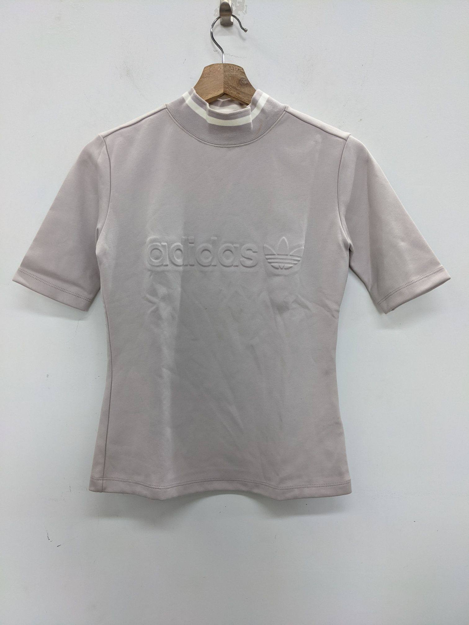 ADIDAS 阿迪达斯 女子经典时尚休闲运动三条纹短袖T恤 DH4654
