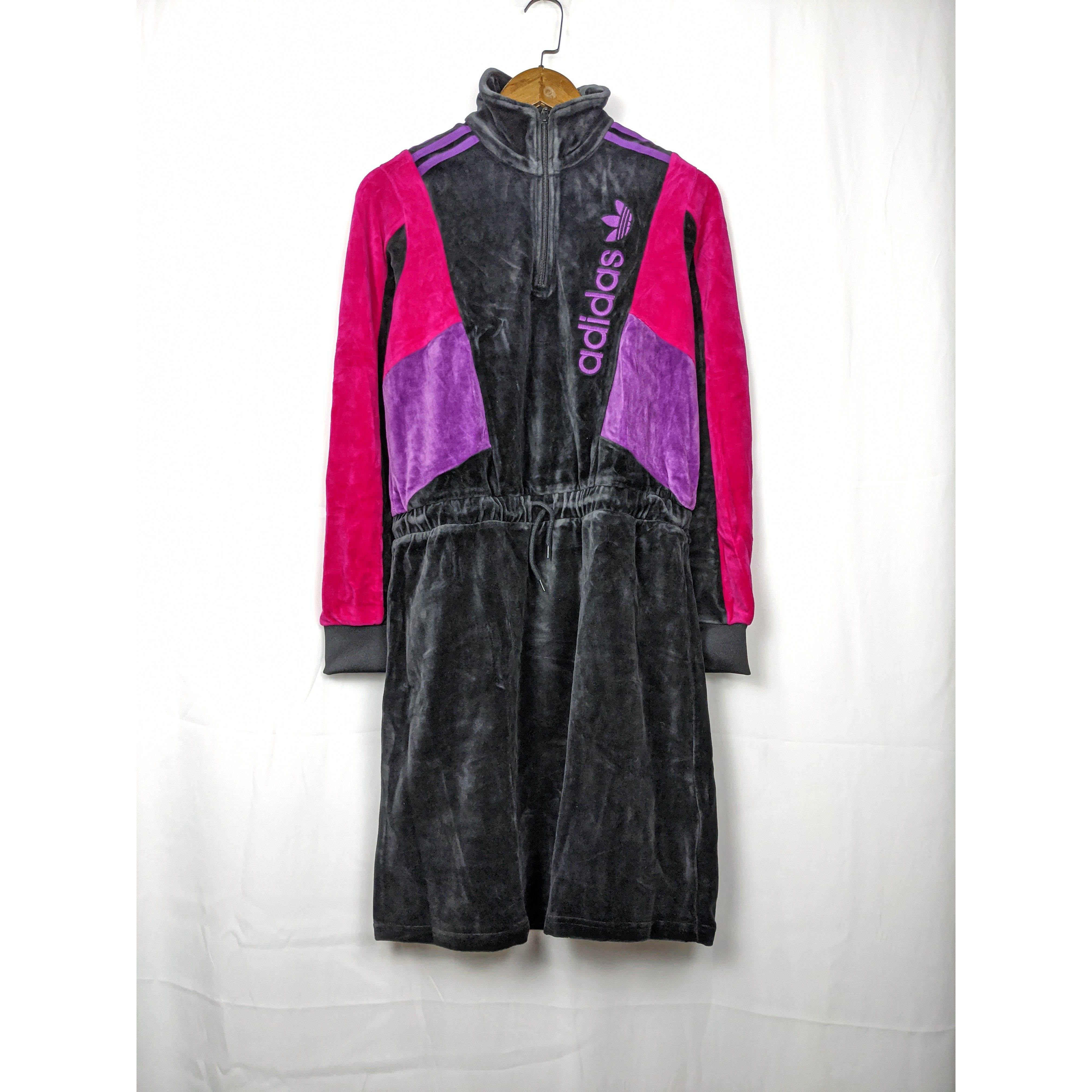 adidas Originals TTDRESS 女子法兰绒质感连衣裙复古长裙 EC2185