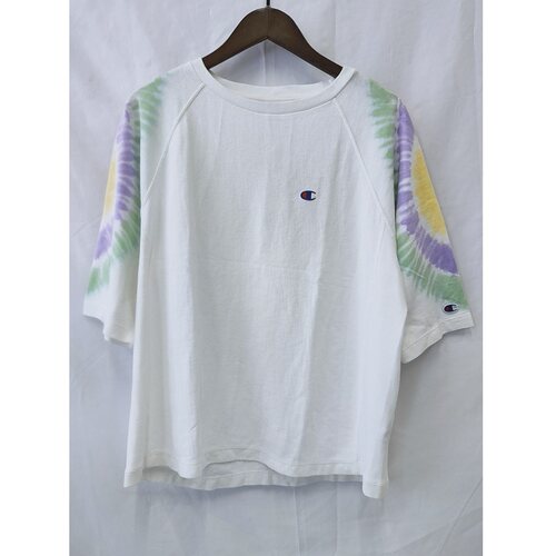 正品 Champion REVERSE WEAVE 扎染七分袖 女T恤 CW-R401-D3-M872