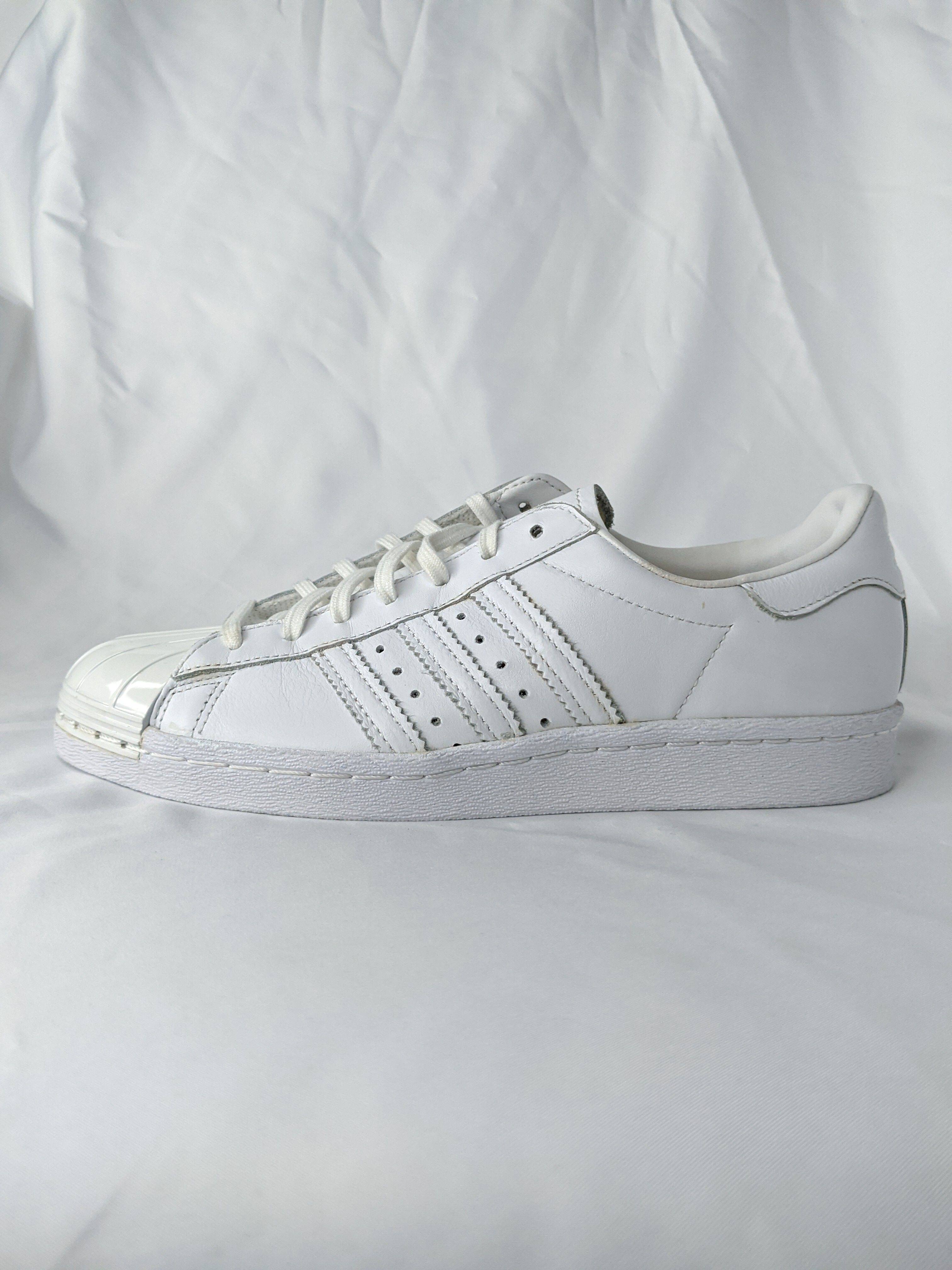 正品 ADIDAS SUPERSTAR 80s 女绝版金属贝壳头 S76540 鞋头掉漆!