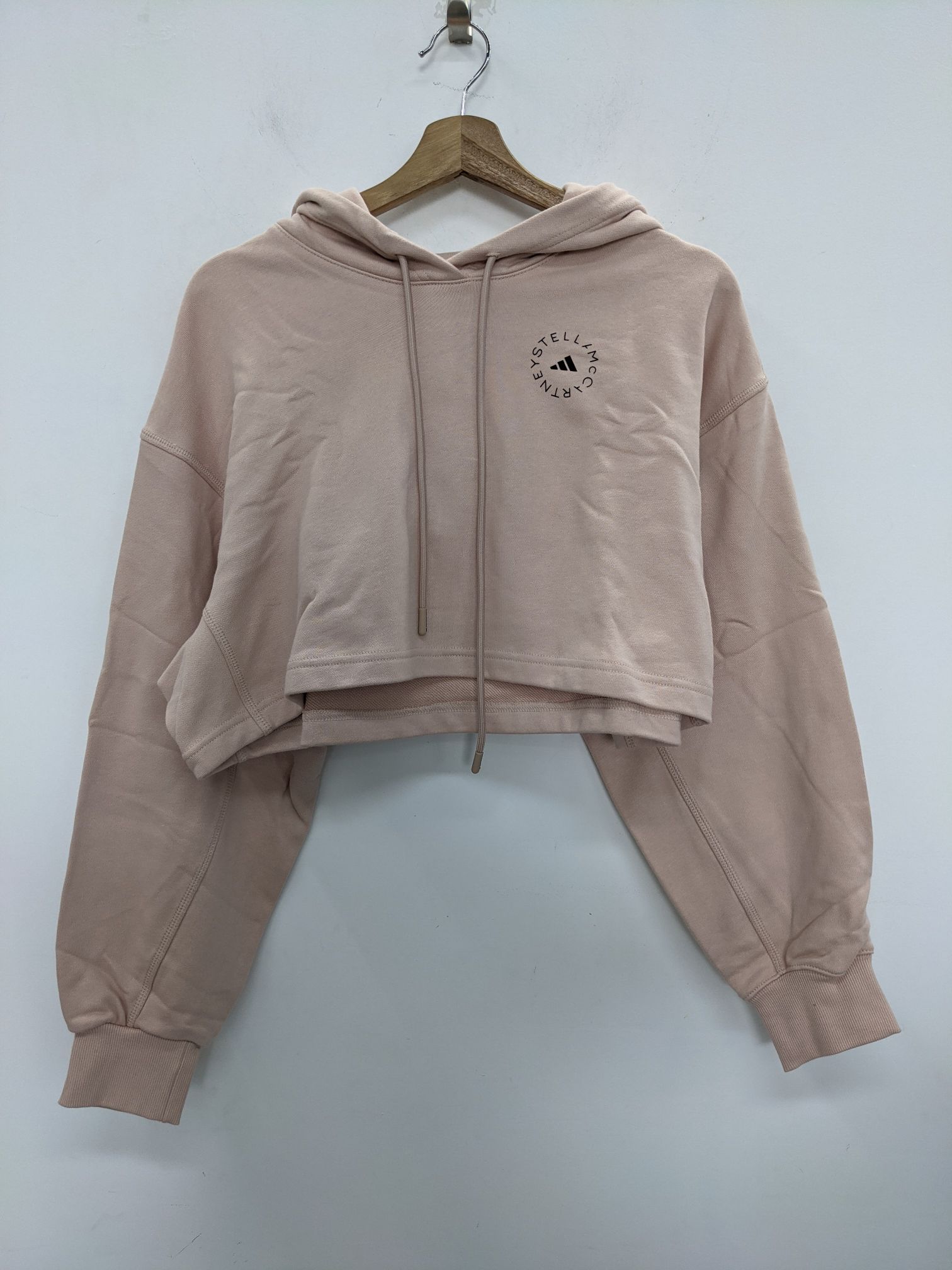 ADIDAS STELLA 女子运动潮流百搭宽松短款连帽卫衣套头衫 GL7337