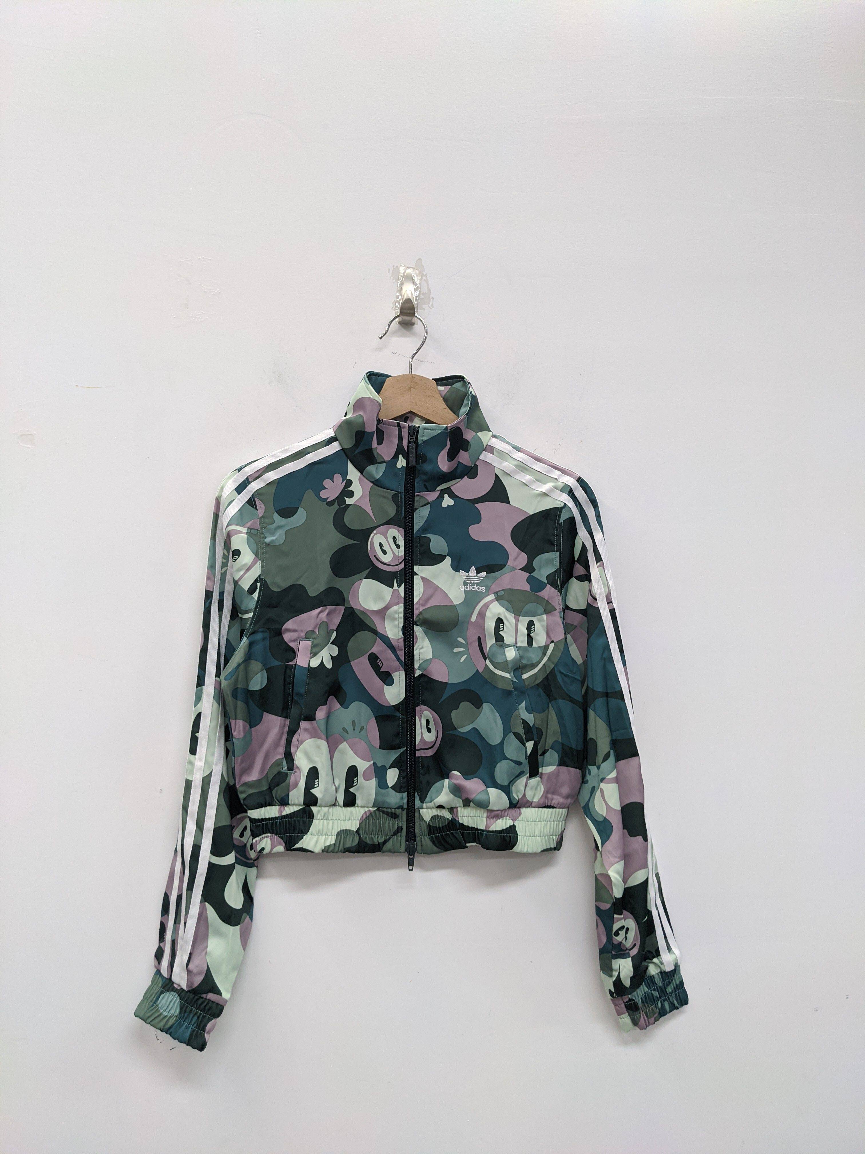 联名 adidas X Hattie Stewart BB 女子笑脸混搭短款外套 DV2668