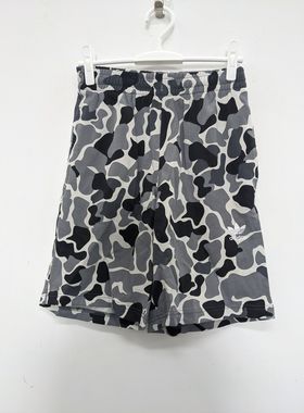 adidas Camo Short 三叶草男子夏季清凉黑色迷彩休闲短裤 DP8553
