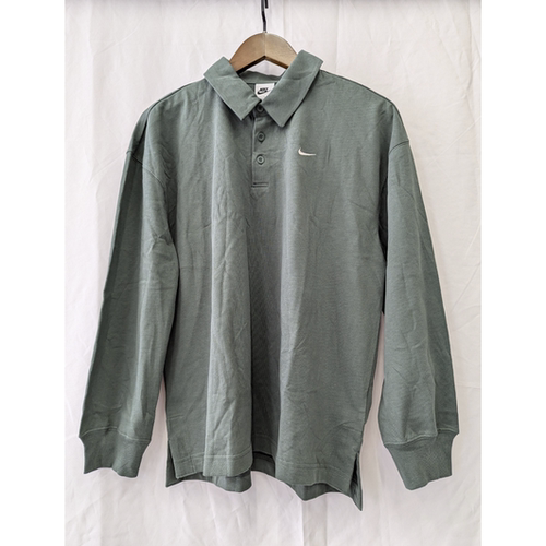 正品 Nike Long-Sleeve Loose POLO 耐克女子复古长袖 FZ5814-338