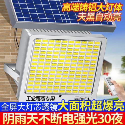 天黑自动亮铸铝太阳能人体感应灯