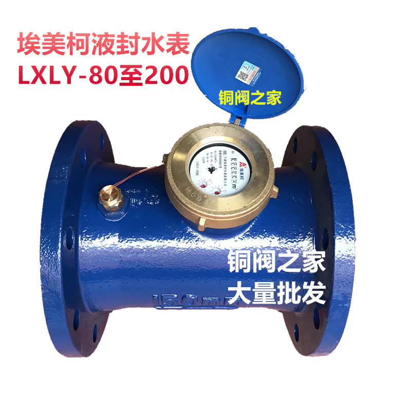 埃美柯LXLY-E铁壳水平螺翼全液封冷水表014 DN80 100 150 200