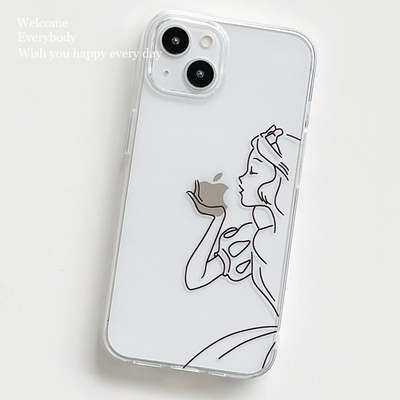 可爱线条白雪公主手机壳
