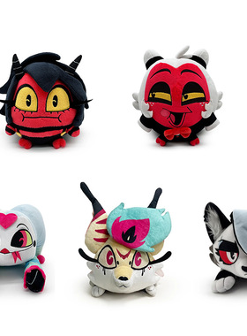 跨境新品hazbin hotel极恶老大周边公仔礼物地狱客栈小丑毛绒玩具