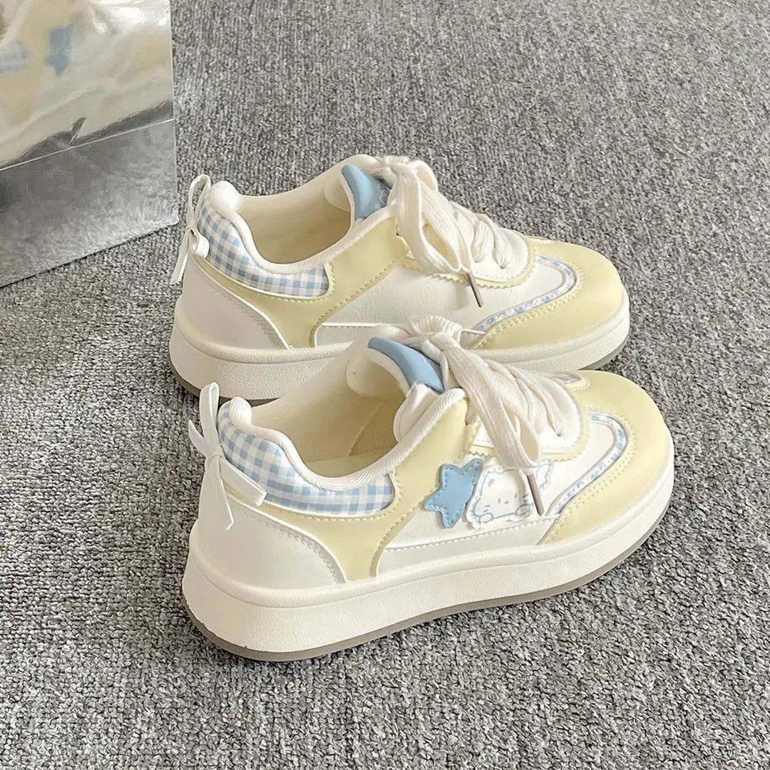 2026救济新款厚底百搭板鞋小熊德训鞋子女休闲运动鞋配裙子小白鞋,女鞋,休闲板鞋,淘宝优惠券,粉丝福利购,淘宝优惠卷