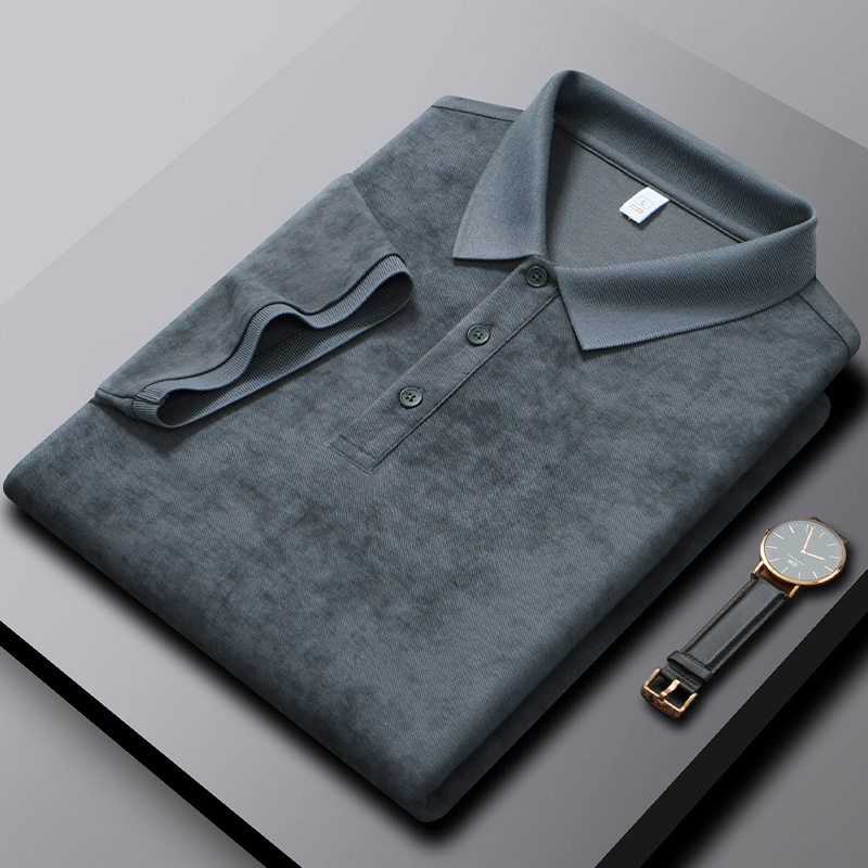 重磅冰感索罗娜吸湿抗菌扎染休闲男短袖高级烟灰色翻领体恤POLO衫,男装,Polo衫,淘宝优惠券,粉丝福利购,淘宝优惠卷