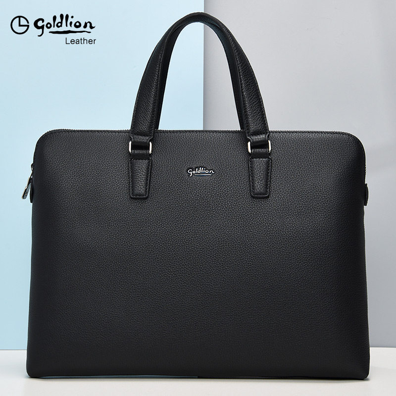 金利来男士公文包真皮手提包商务旅行男包大容量2023新款公务包