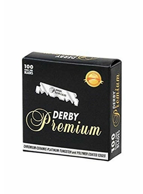 土耳其DERBY 德比刀片不锈钢单刃剃须修面刀片刮胡子100P片装黑金