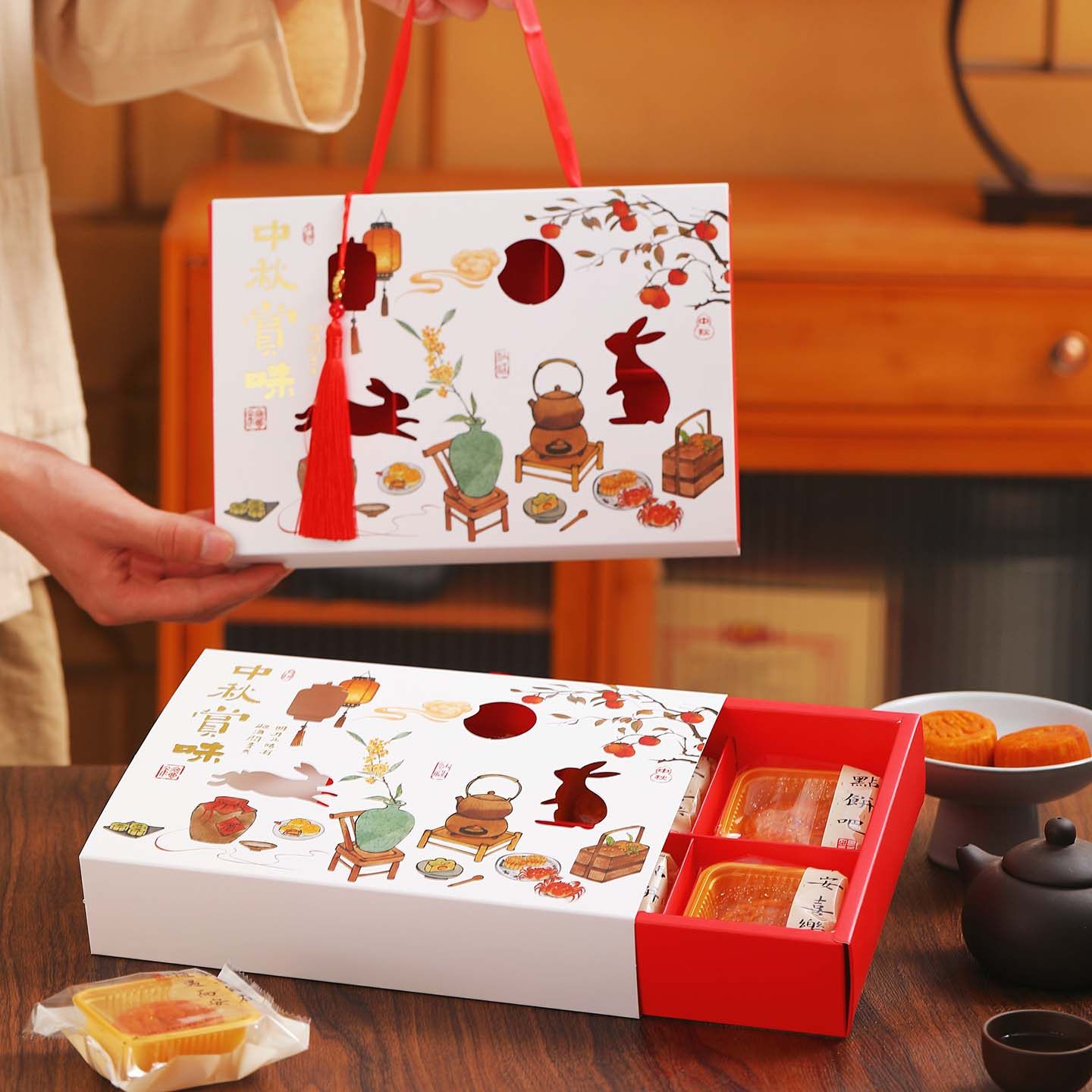 高档月饼包装盒6粒蛋黄酥礼盒