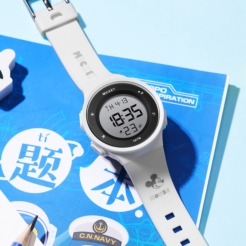 Disney迪士尼手表女学生初高中考试电子表女款初中电子表夜光运动