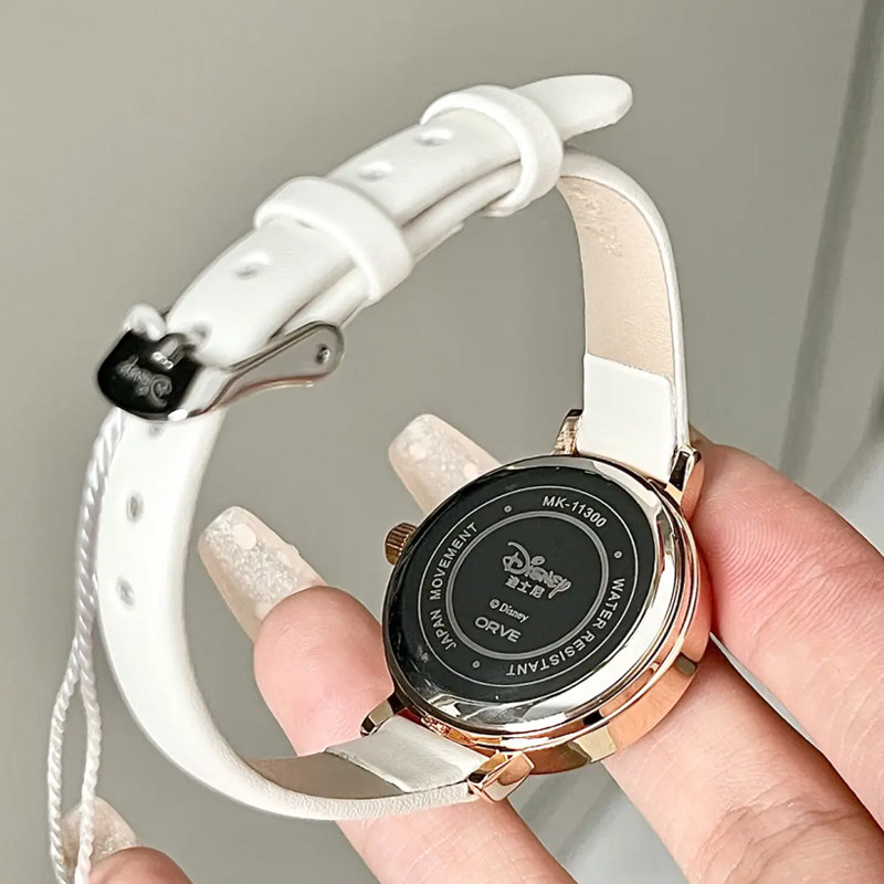 迪士尼手表中学生女款考试专用只看时间防水女生青少年初中高中生