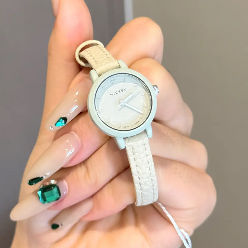 迪士尼手表米奇女款轻奢小众高级感正品女士手表送女友礼物小表盘