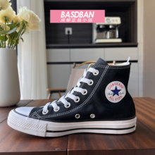 CONVERSE匡威 经典常青款黑色白色高帮男鞋女鞋情侣帆布鞋101010