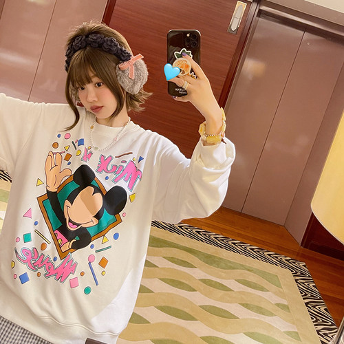 Vimas现货vtg中古款~一眼爱上鬼马可爱 复古经典图案 发泡印卫衣