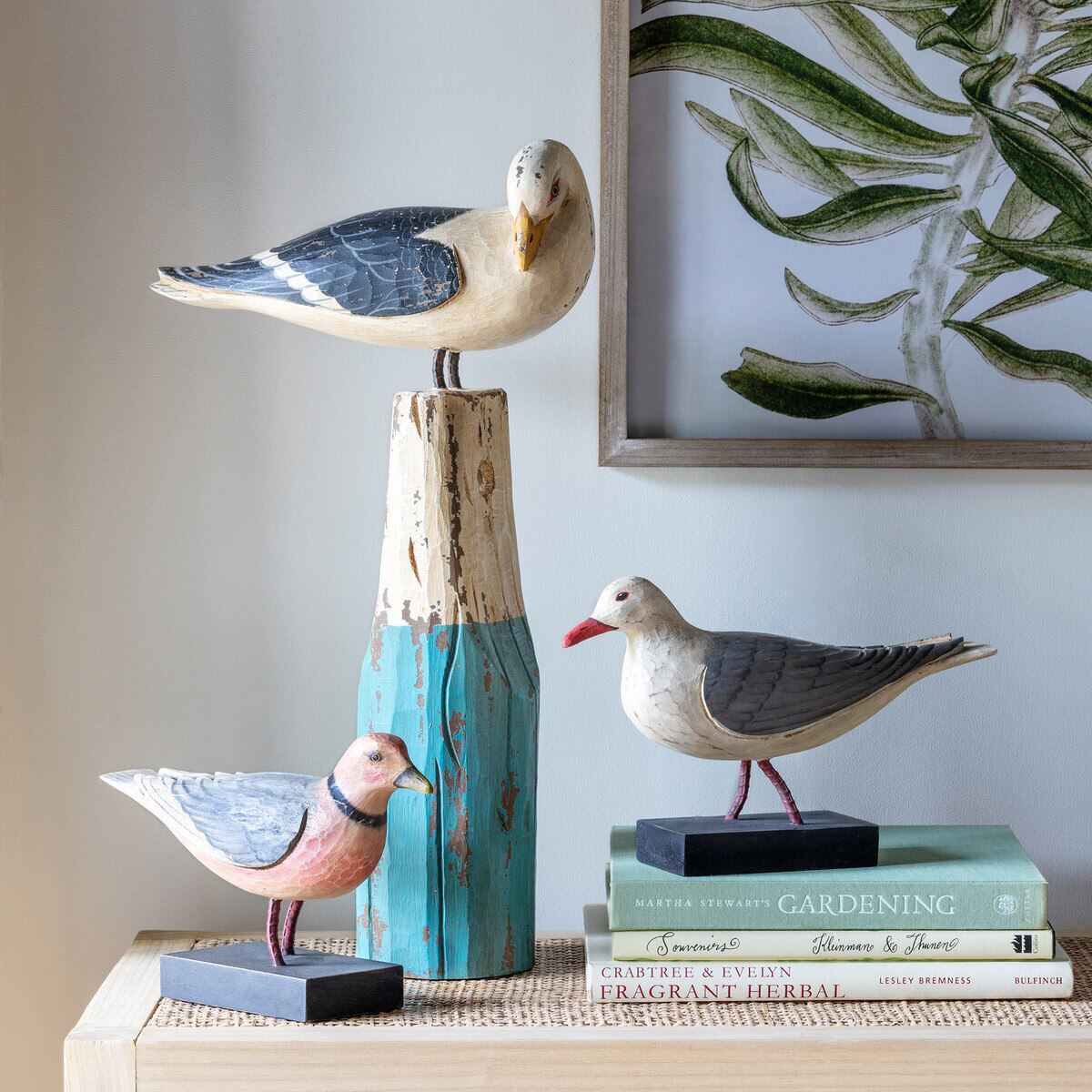 现纽约下城公园进口波拿巴欧黑尾欧弗氏鸥的闲适生活木质手工摆件