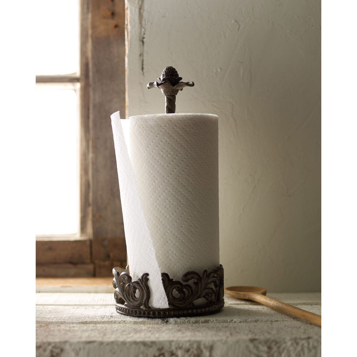 经典莨苕纹铸铝厨房纸巾架