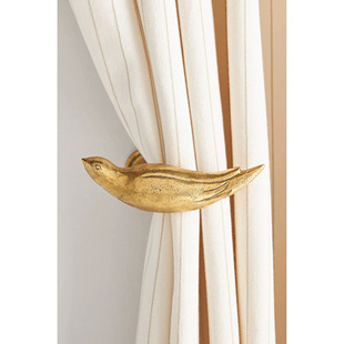 现 纽约下城公园进口快乐王子的金色雨燕装饰窗帘钩一对