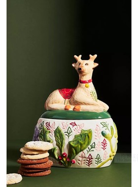 娜塔莉奇景森林小鹿彩釉饼干罐