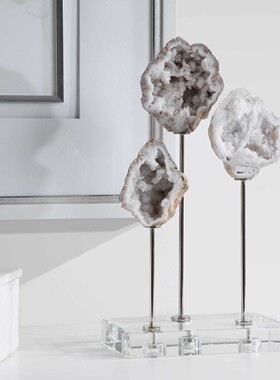 纽约下城公园进口uttermost低调闪耀巧夺天工璀璨天然宝石摆件