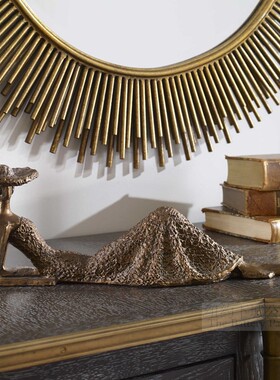 现 纽约下城公园进口uttermost无尽的夏日时光悠闲小憩人像摆件