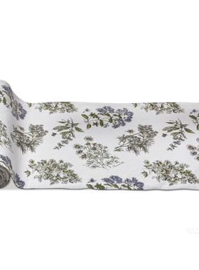 现 纽约下城公园进口收集普罗旺斯香草素雅棉质桌旗36*182cm