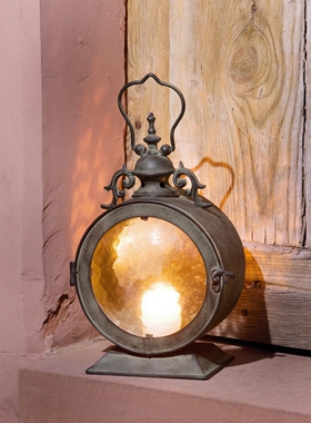 现 纽约下城公园进口海底两万里神秘意境仿古做旧提灯烛台摆件
