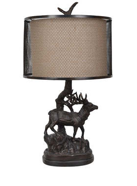 现 纽约下城公园进口猎人脚步美式乡村风惟妙惟肖麋鹿雕塑台灯