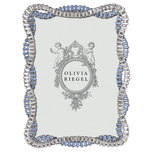 纽约下城公园进口代购 riegel悉尼水雾蓝水晶绸带相框 olivia