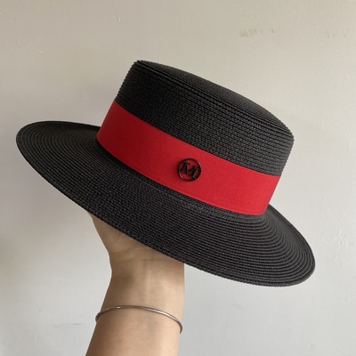 草帽红色防晒沙滩爵士帽夏季新品