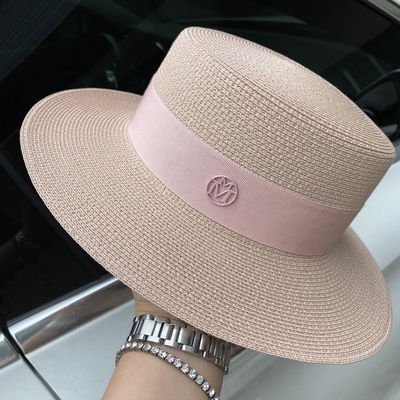 mm简约巴拿马小众粉色逛街女帽子