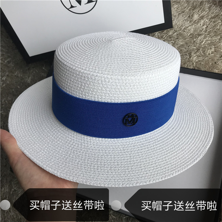 草帽白色逛街凹造型遮阳防晒帽