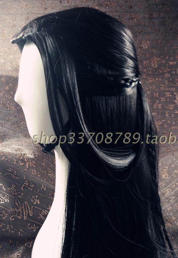 天策秦风假毛 cos造型假发 天策府 军娘 秦风 成女 剑网三