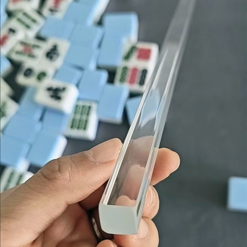 亚克力PMMA麻将大中小号温州麻将棍理牌尺子麻将挡条透明彩色方棒