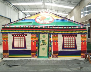 民族风草原蒙古包帐篷草原大帐篷 户外白色帆布帐篷藏式民族帐篷