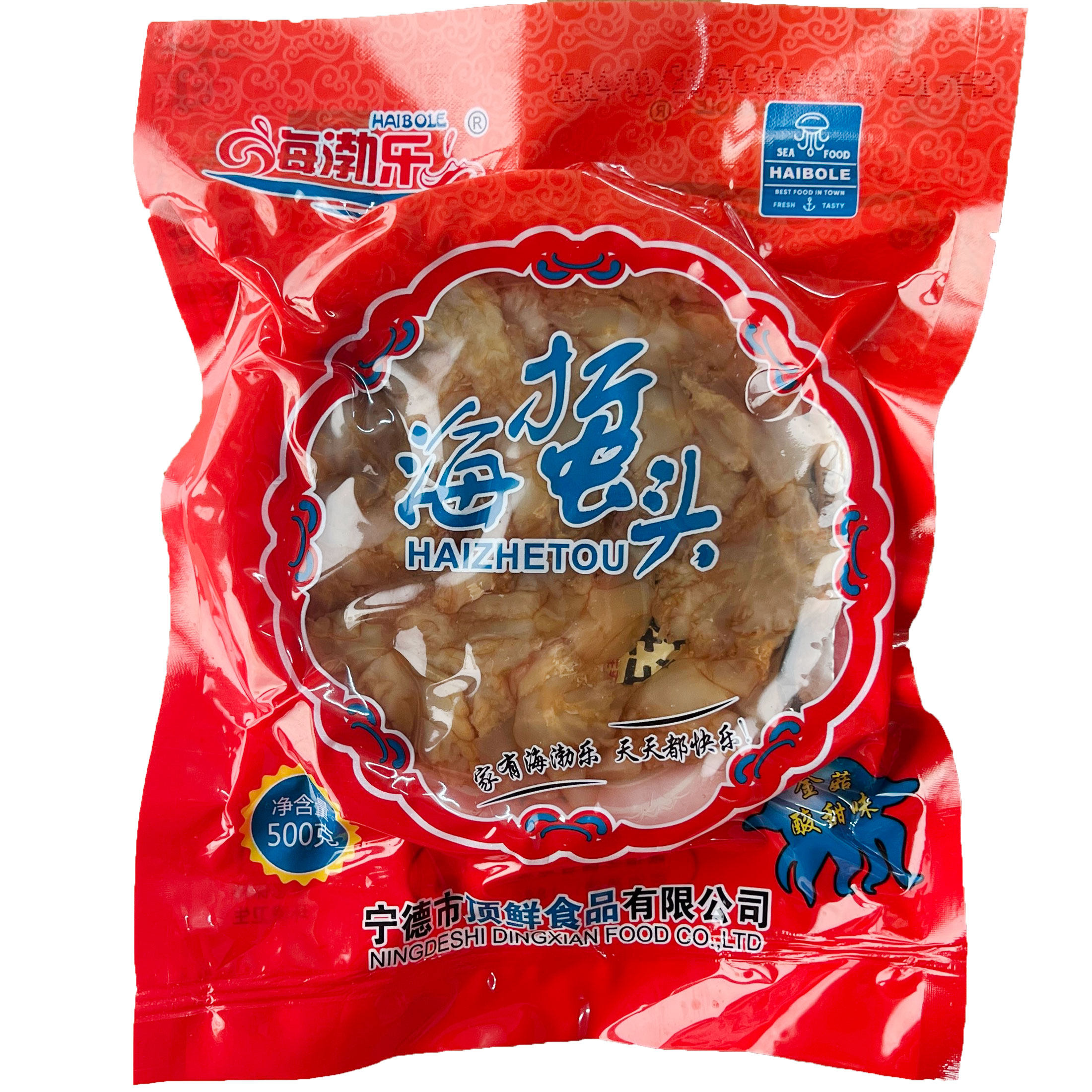 海渤乐野生海蜇头香脆即食凉拌金针菇酸甜味福建特产下酒菜500g