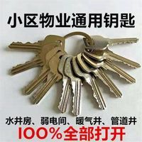 小区物业楼道万能管道井消防水井电井暖气防火门通用锁芯通开钥匙
