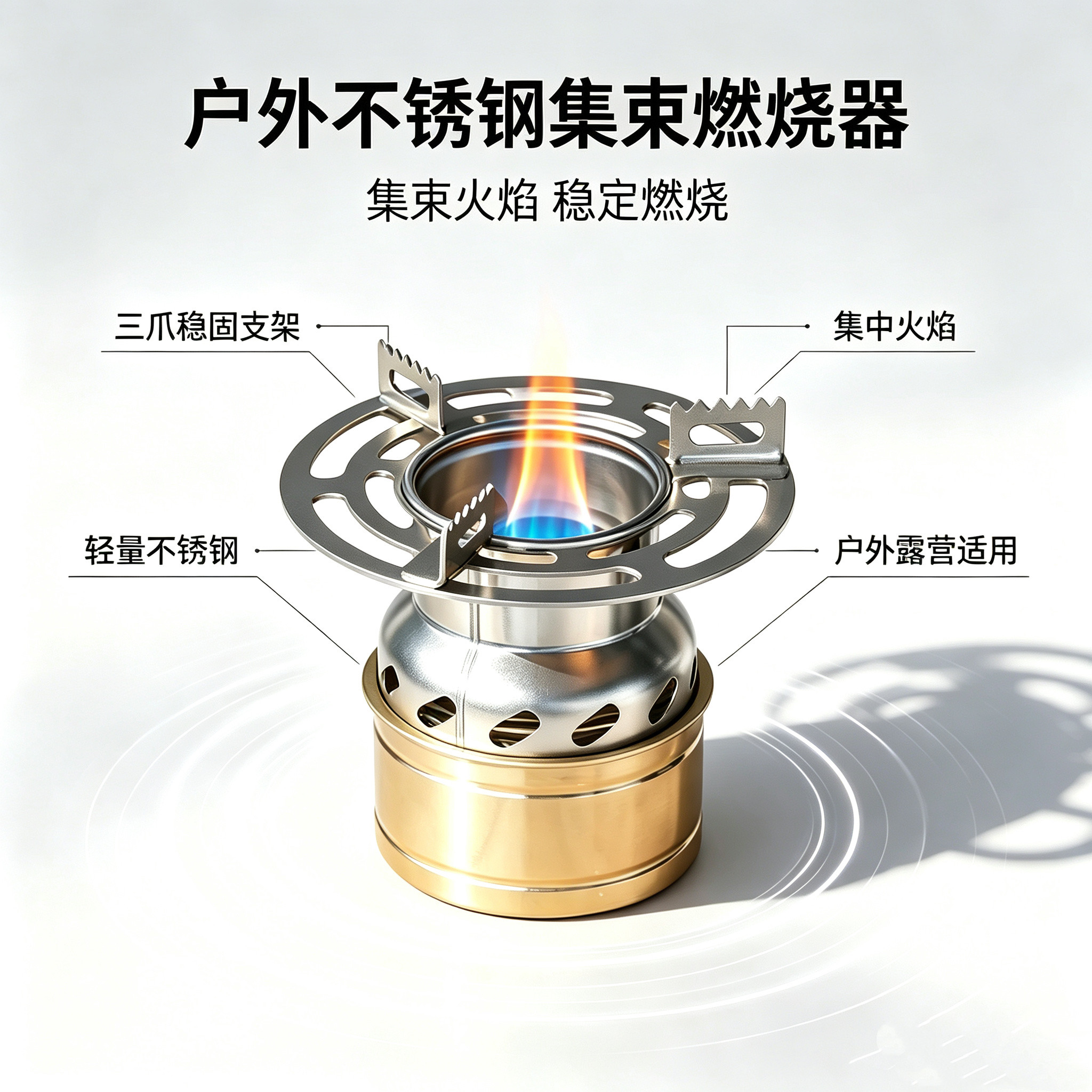 户外露营酒精炉固体液体两用酒精炉集束炉头燃烧器煮茶炉野炊装备图片