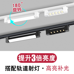 長條軌道燈led 店鋪泛光導軌式 條形線條射燈明裝 散光補光商用服裝