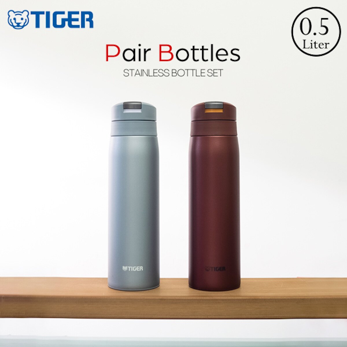 日本原装进口TIGER虎牌保温杯超轻不锈钢便携水杯MCX-A502 500ml