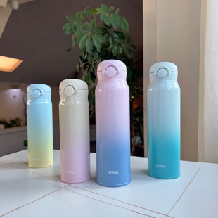 日本膳魔师限量款新款渐变色保温杯超轻便携水杯子弹盖JNR-503LTD