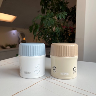 日本新款膳魔师焖烧杯米奇儿童卡通保温饭盒300ml小容量辅食罐JBU