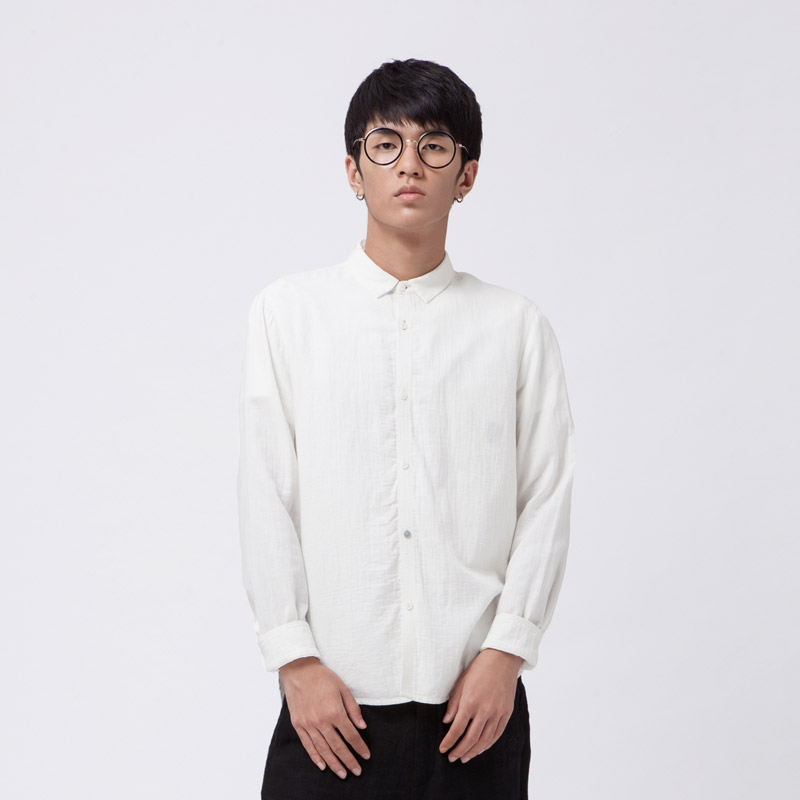 【商场同款】SENSU/森所春新款休闲长袖衬衫男纯棉衬衣SC181160