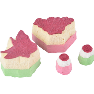 水流星陶艺海绵印章带空白印台印泥盒需自己加颜料印花图案工具