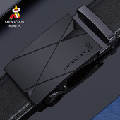 稻草人皮带男正品 休闲百搭商务牛皮自动扣简约年轻人韩版 潮流腰带