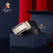 带 潮流休闲中年青年商务牛皮裤 稻草人男士 皮带真皮自动扣腰带韩版