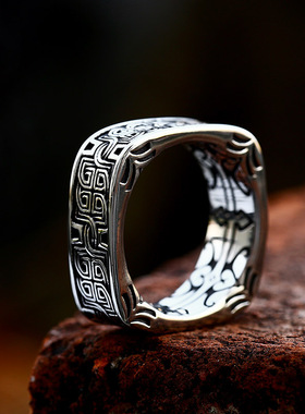 男女通用钛钢朋克不掉色男士戒指